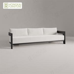 एल्यूमीनियम गार्डन सोफे सेट आउटडोर फर्नीचर एल्यूमीनियम सोफे पैटियो धातु फ्रेम सोफा सेट - Product Image 3