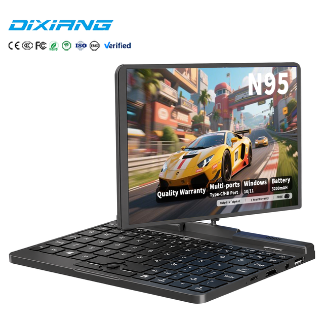 8 Inch Pocket Laptop Intel N95 Quad Core 12GB DDR5 512GB SSD Touch Screen IPS Mini Notebook Portable Handheld PC Windows 11