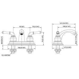 Grifo <span class=keywords><strong>de</strong></span> <span class=keywords><strong>cocina</strong></span> UPC cromado <span class=keywords><strong>de</strong></span> 2 asas, accesorio <span class=keywords><strong>de</strong></span> montaje en cubierta, mango <span class=keywords><strong>de</strong></span> arco alto, barato - Product Image 5