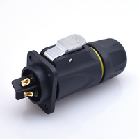 Connecteur d'alimentation audio étanche 20A à 6 broches, prise d'alimentation et de signal à 3 broches, contact en cuivre plaqué or, boîtier en cuivre