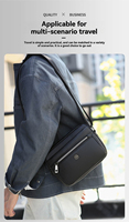 Sac bandoulière pour homme en PU, imperméable, léger, antivol, résistant aux rayures, multi-poches, réglable
