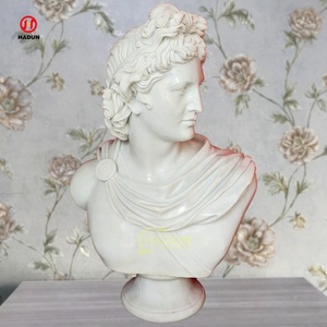 Sculpture romaine sculptée à la main en pierre naturelle célèbre buste de sculpture en marbre masculin à <span class=keywords><strong>vendre</strong></span> - Product Image 6