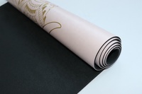 Tapis de Yoga Portable de luxe haut de gamme, meilleure prise en main, exercice de Fitness, de Sport, de gymnastique, PU, imprimé doré, avec sac de Yoga et sangle