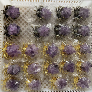 Ornement Araignée en Cristal Naturel en Gros : Améthyste, Quartz Rose, <span class=keywords><strong>Fluorite</strong></span> – Décoration de Guérison en Cristal pour Halloween et la Maison - Product Image 2