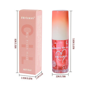 For Fruit <b>Flavor</b> Sugar Infused Hydrating Liquid <b>Lip</b> <b>Gloss</b> 24 H Long Lasting Mirror Waterproof Vegan <b>Lip</b> Care Makeup - Product Image 3