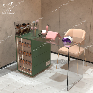 2024 material acrílico nuevos muebles de salón de <span class=keywords><strong>uñas</strong></span> <span class=keywords><strong>mesas</strong></span> de <span class=keywords><strong>uñas</strong></span> LED MESA DE MANICURA con colector de polvo <span class=keywords><strong>para</strong></span> la venta - Product Image 5