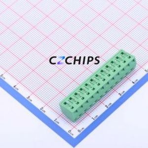 JL102-38112G01 Screw Terminal Block Through hole Component (THT),P=3.81mm Connector 1x12P 3.81mm Green Through Hole - Product Image 2