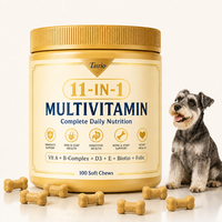 Complément multivitaminé 11 en 1 pour chiens, formule nutritionnelle complète et équilibrée, comprimés à mâcher mollets à la lécithine, soin quotidien, vente en gros