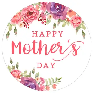 LTLL печать на заказ, рисунок, размер логотипа, мультяшный винил, водонепроницаемая антиалкогольная наклейка «Счастливый День матери», спасибо
