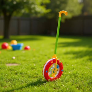 <b>Towable</b> Wheel Toy 25cm Push Pull Walker For Kids With Colorful Design - Product Image 3