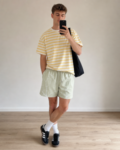 Shorts en coton imprimé pour hommes, coupe ample, décontractés, pour l'été, pour dormir, OEM ODM, faible MOQ - Product Image 4