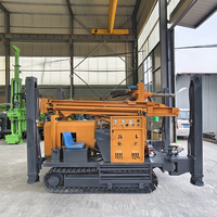 Foreuse hydraulique sur chenilles de 400 m pour puits d'eau et forages rocheux, moteur diesel, machine de forage rotative, pompe à boue, certifiée ISO, faible coût