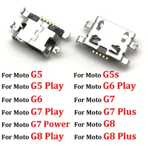 Soket Pengisi Daya USB Konektor Flex, untuk Moto G5 G5S G5S G6 G7 Plus G8 G9 Power Play USB Konektor Dock Kabel Pita Pengisi Daya