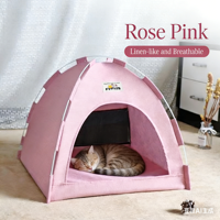 Maison pour chat en fibre de dessin animé, tendance estivale DIY, tente portable pour animaux de compagnie, respirante, lavable, écologique, pour l'extérieur