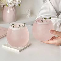 Verre rond givré ménage filles mignon Transparent tasses à boire boissons froides jus Latte tasses à café