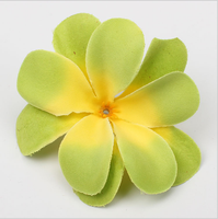 Bunga Plumeria Buatan EVA Grosir Model Mawar Sentuhan Realistis Ramah Lingkungan untuk Dekorasi Topi Pernikahan dengan Benang Sari