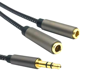 Cable de extensión divisor AUX estéreo de Audio de 3,5mm, <span class=keywords><strong>adaptador</strong></span> de conector de auriculares Dual de nailon para coche, divisor de Audio conveniente para coche - Product Image 6