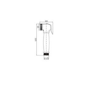 Bathroom <strong>Brass</strong> Hand Held <strong>Bidet</strong> <strong>Sprayer</strong> With Shower Wall Mounted <strong>Brass</strong> Health Faucet square Toilet <strong>Bidet</strong> - Product Image 3