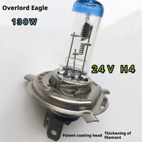Ampoules de phare haute luminosité 24V pour voitures et camions : H1, H3, H4, H7, lampe de camion 130W, ampoule halogène 24V haute luminosité longue durée de vie