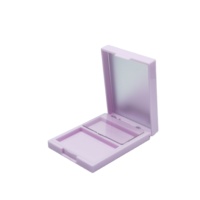 Yuecai Großhandel Rechteckige 2-in-1 Make-up-Palette Leer 10g Duo-Gitter Rouge Highlighter Kompakt mit Spiegel Kundenspezifische Verpackung