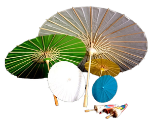 Papel de arroz <span class=keywords><strong>blanco</strong></span> chino en <span class=keywords><strong>blanco</strong></span> hecho a mano boda Día DE LA MADRE tarjeta de invitación decoración niños DIY dibujo manualidades Mini paraguas - Product Image 1