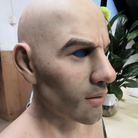 Masque en Silicone Réaliste de Haute Qualité, Beau, Doux et Confortable pour Homme, Accessoire de Maquillage et de Performance, Coiffe