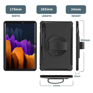 360 Full-body Protection TPU <span class=keywords><strong>Cover</strong></span> custodia da tavolo nera per Samsung Galaxy <span class=keywords><strong>Tab</strong></span> S8 <span class=keywords><strong>S7</strong></span> <span class=keywords><strong>Cover</strong></span> - Product Image 3