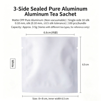 Sachet intérieur de thé noir scellé sur trois côtés, sachet de thé portionné de 5g, petit sachet à bulles, sachet pour snacks, thé aux fleurs, petit sachet scellé
