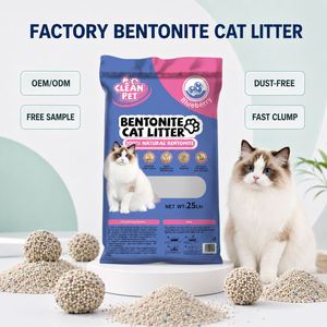 Arena para Gatos de Bentonita Ecológica de Fábrica OEM, Aglutinación Rápida, Bajo Rastreo, Sin Polvo, Control de Olores para Productos para Mascotas - Product Image 1