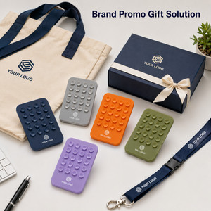 Custom Logo Magnetic Silicone <b>Suction</b> Phone <b>Pad</b> Hands Free Holder for Mirror Shower Gym Professional Business Promotional Gift - Product Image 6