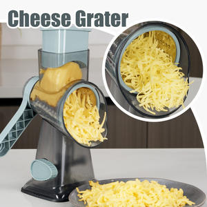 Râpe à légumes rotative manuelle multifonctionnelle avec lame en acier inoxydable, coupe-fromage, <span class=keywords><strong>outil</strong></span> de cuisine gadget - Product Image 4