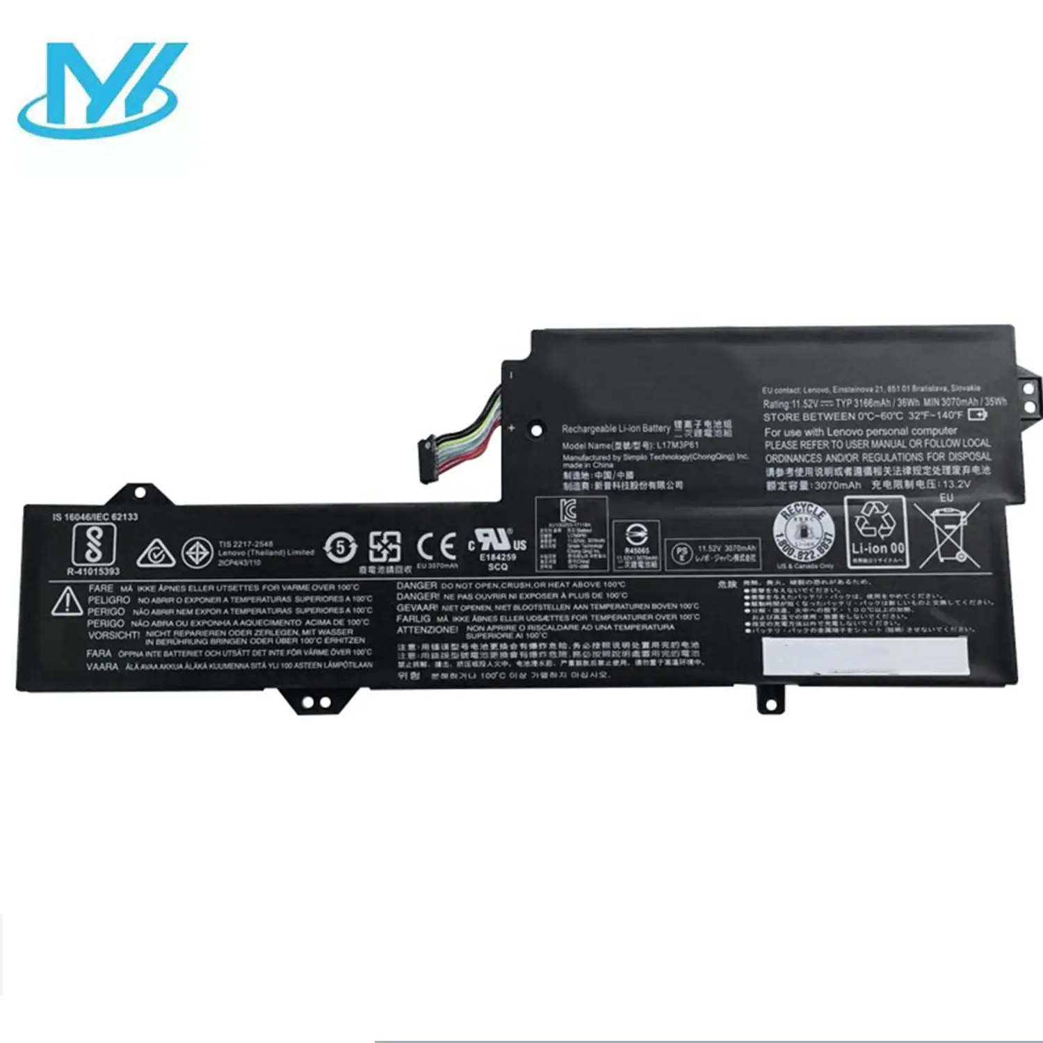 Harga Pabrik Battery Baterai Laptop untuk Lenovo IdeaPad Yoga Series Yoga 520-12 320-11 Series Xiaoxin 7000-13 Series