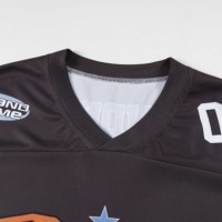 Maillot de rugby en polyester pour homme, impression par sublimation intégrale, logo imprimé numériquement, vêtements de sport rétro à col en V