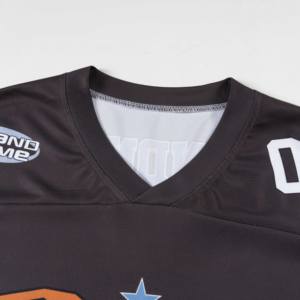 Maillot de <span class=keywords><strong>rugby</strong></span> personnalisé pour <span class=keywords><strong>homme</strong></span> en mesh avec impression par sublimation intégrale, logo imprimé numériquement, maillot de <span class=keywords><strong>rugby</strong></span> pour femme, vêtements de sport, col en V, rétro - Product Image 4