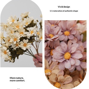 Offre Spéciale : Bouquet de Chrysanthèmes Artificiels Réalistes et Tournesols <span class=keywords><strong>Jaunes</strong></span> pour Décoration de Table de Restaurant et Hall d'Hôtel - Product Image 4