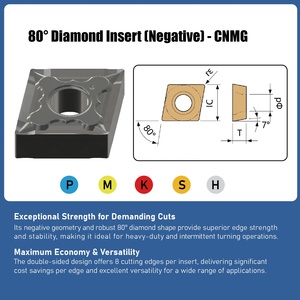 Vulcan Lathe chèn nhiệm vụ nặng nề cnmg tiêu cực chèn mạnh mẽ 80 công cụ kim cương cho gia công thô cho thép cứng yb6315 mô hình cvd tráng - Product Image 4