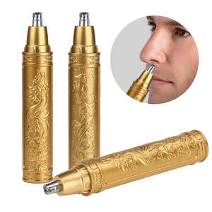 เครื่องเล็มขนจมูกไฟฟ้าแบบ2ใน1เครื่องโกนหนวดและกรรไกรกำจัดขนจมูกของผู้ชายอุปกรณ์ทำความสะอาดจมูกลายมังกรฟีนิกซ์พลาสติก - Product Image 6