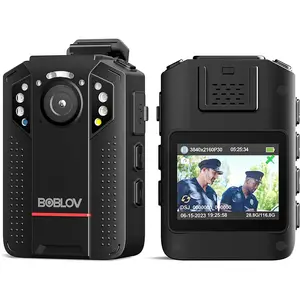 BOBLOV 128GB 4K/2160P 4000mAh 13 Hours Video Recording GPS Camcorder Security Body Worn Camera for Law Enforcement