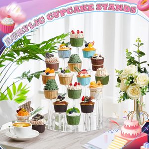 <span class=keywords><strong>Présentoir</strong></span> à gâteaux en acrylique transparent à 16 niveaux personnalisé en gros Stockage de cupcakes portable pour les événements de fête d'anniversaire - Product Image 4