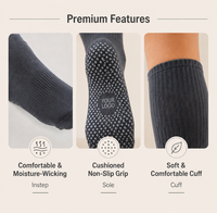 Chaussettes de yoga antidérapantes personnalisées avec logo, chaussettes de Pilates en coton doux, échantillon gratuit pour studio de yoga, vente en gros