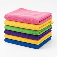 Serviettes de nettoyage en microfibre douces, colorées, à séchage rapide, sans peluches, super absorbantes, en nanofibre, pour le detailing automobile, la cuisine et la maison (vente en gros)