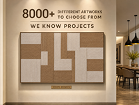 Natürliche Jute-Seil-Gewebte Braun-Beige Geometrische Block-Wandkunst Gerahmt Luxus-Hotel Flur Empfangsbereich Dekor Maßanfertigung Großhandel OEM
