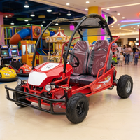 Kart électrique 2 places tout-terrain avec moteur brushless 500W, batterie 20Ah*2 et auvent camouflage pour parcs d'attractions et centres de villégiature