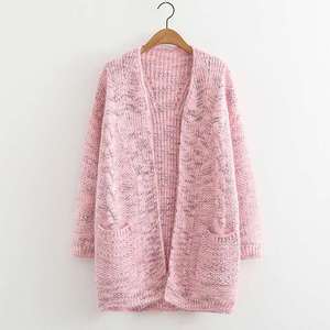 Offre Spéciale Doux Et chaud V-cou Cardigan Tricoté Mi-longue dame Pull - Product Image 2
