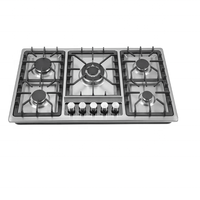 Cuisinière à gaz encastrable 5 brûleurs OEM/ODM d'usine, plaque de cuisson à gaz en acier inoxydable pour usage domestique en cuisine