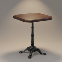 Table de salle à manger carrée en bois massif - Mobilier commercial durable et écologique pour restaurants et hôtels - Ensemble table et chaises