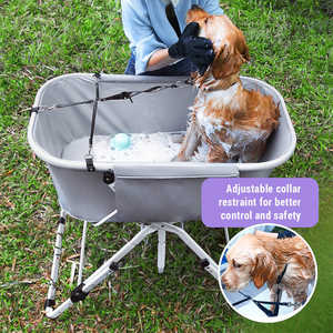 Bañera Portátil para Perros de Nuevo Diseño, Estación de Lavado y Ducha, Altura Ajustable, Elevada, Plegable, para el Cuidado y Lavado de Mascotas al Aire Libre - Product Image 5