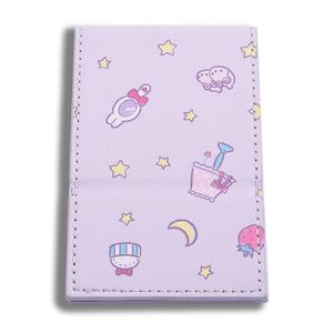 Fashion Cute Pattern Wholesale Portable <b>Rectangle</b> PU Leather Makeup Folding <b>Mirror</b> - Product Image 1
