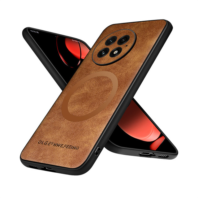 Magnetic Wireless Charge Leather Phone Case for OnePlus 13 12 11 / Ace 3 2 Pro / Ace 3V 2V Luxury Shockproof Soft Bumper Cover