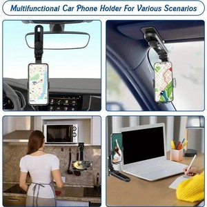 Soporte Universal para Teléfono Móvil con Visera Solar para Coche, Soporte de Navegación de Visión Directa, Soporte Multifunción Ajustable para Teléfono en Vehículo - Product Image 3